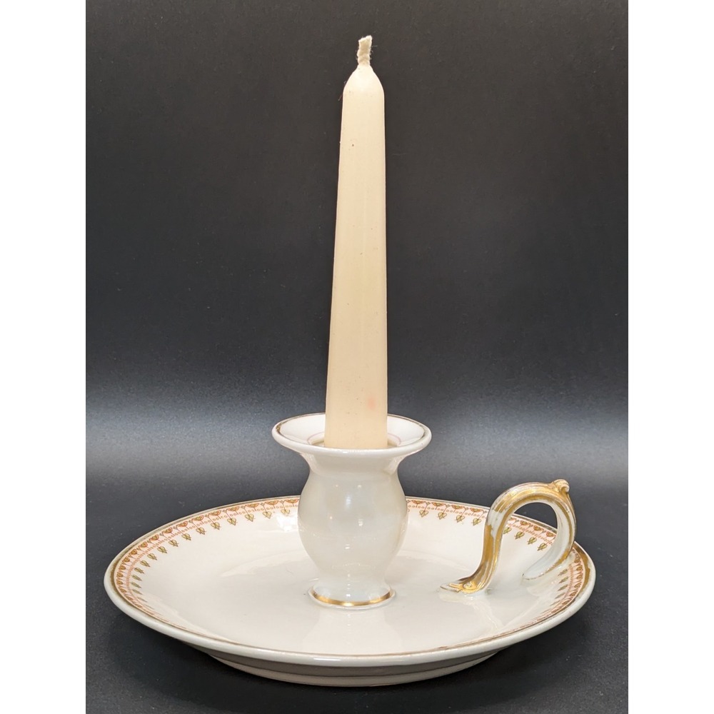 Vintage GDA Limoges Finger Candleholder Hand Painted 2‎ 1/2"